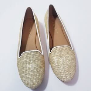 Jack Rogers Raffia Woven Loafers Flat Shoes Bride Wife "I Do" Embroidery